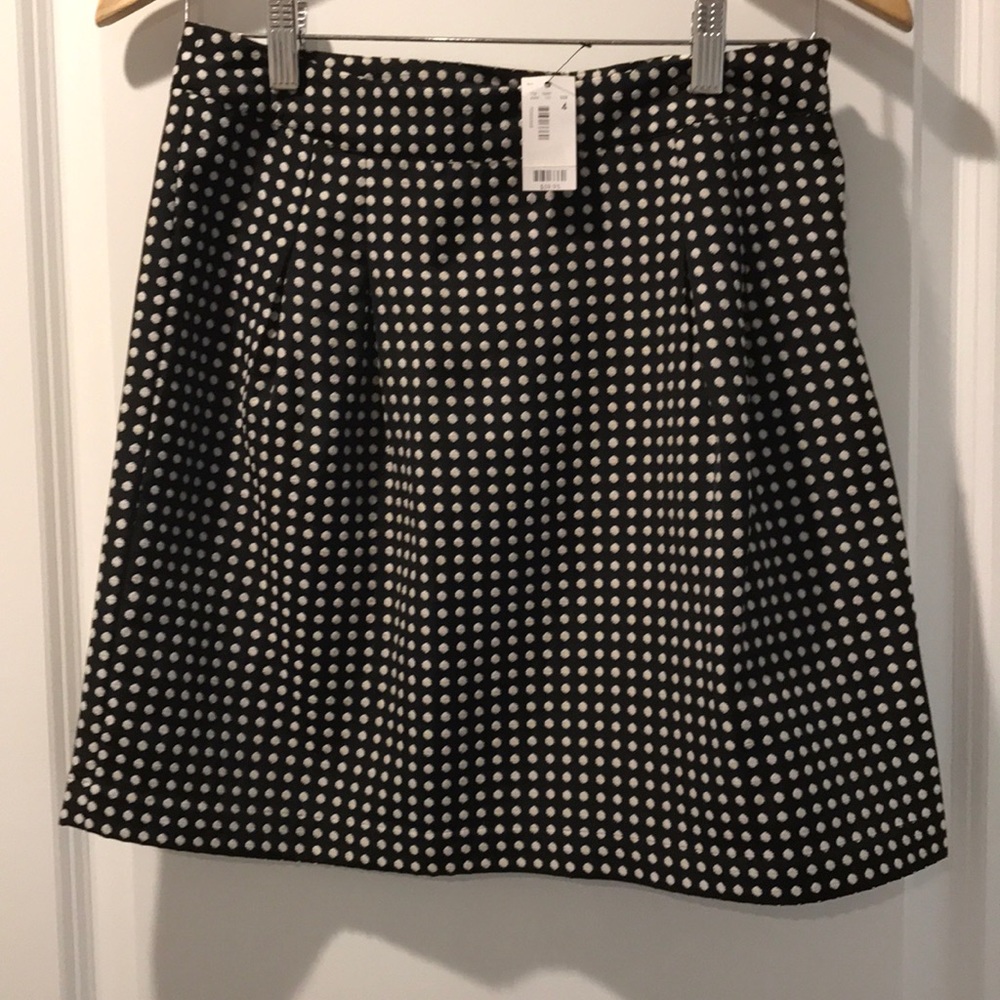 NWT The Limited- Black & White Polkadotted Skirt